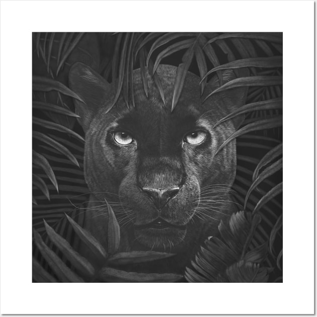 Panther in the jungle Wall Art by kodamorkovkart